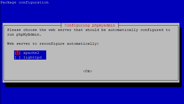 configuring phpmyadmin webserver
