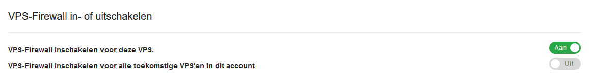 vps firewall aan