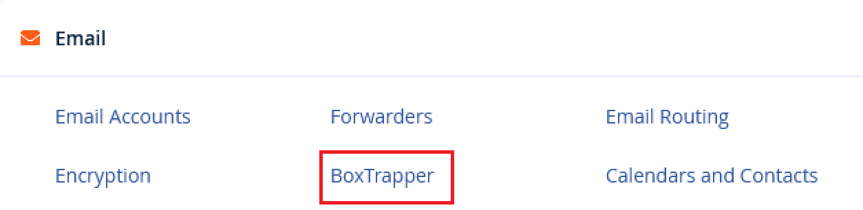 cpanel email boxtrapper