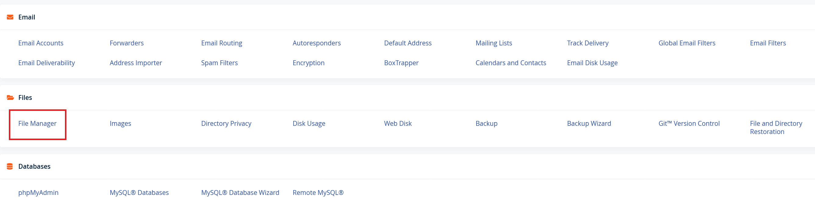 cpanel file manager