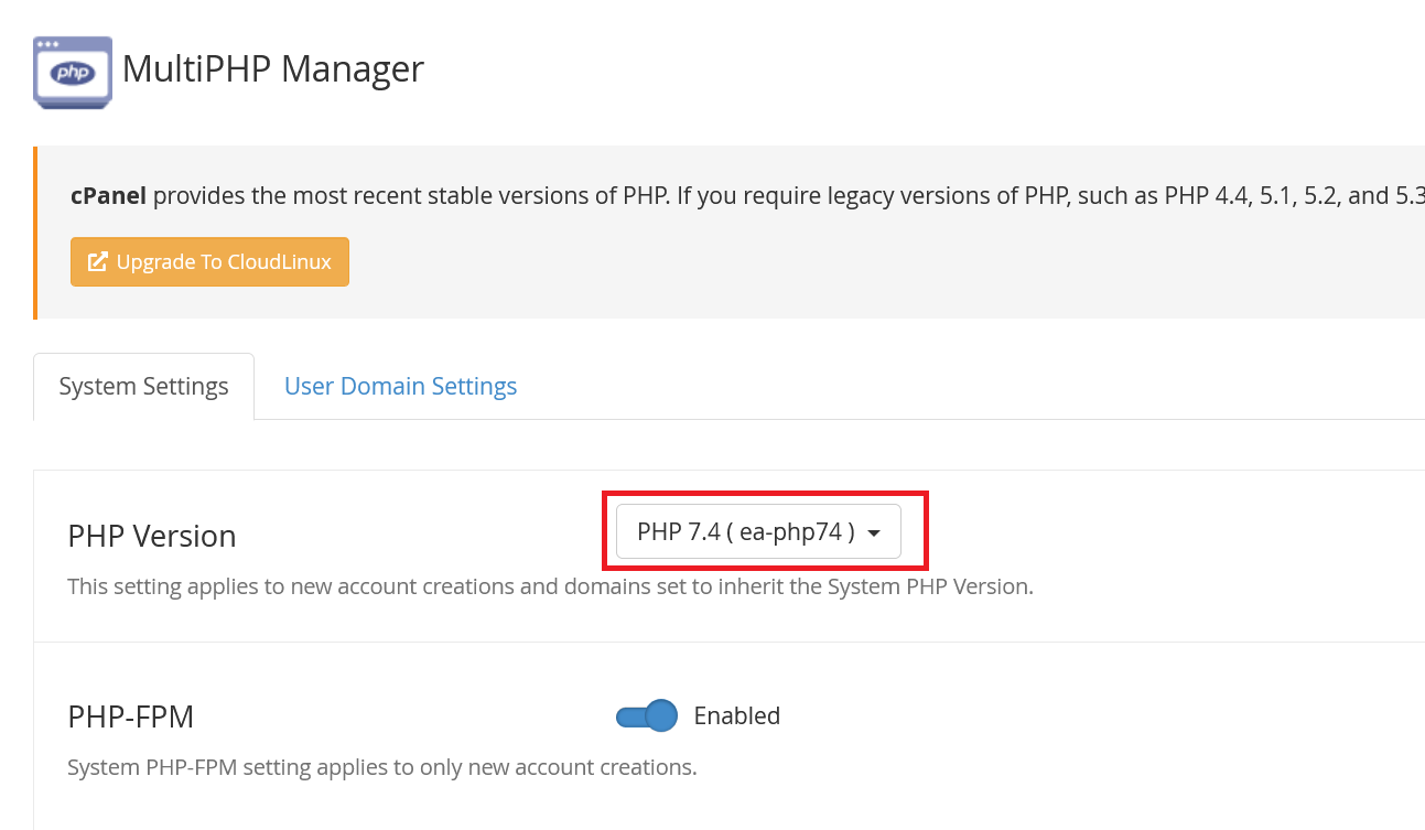whm multi php manager