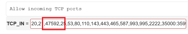 directadmin csf tcp in