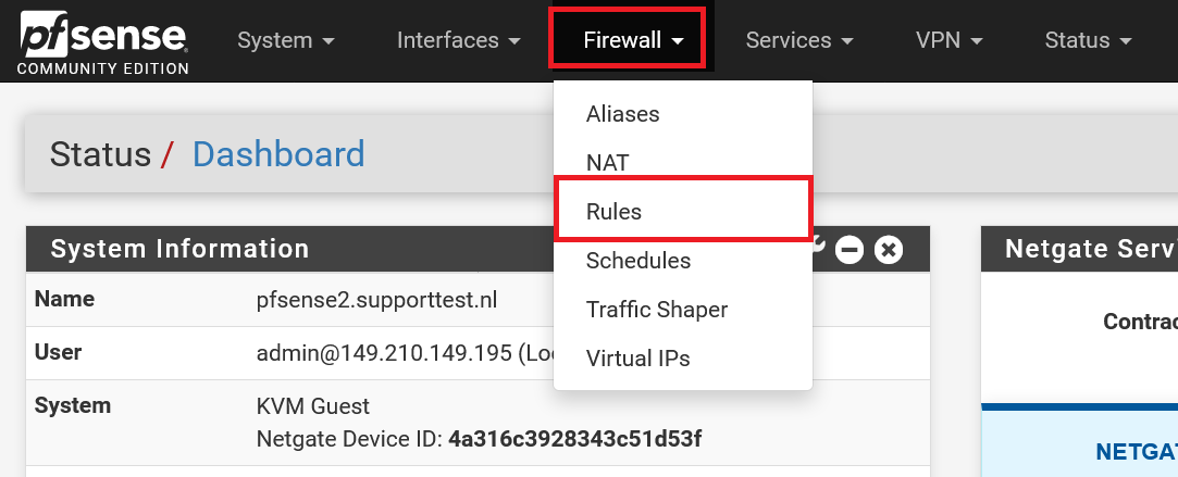 pfsense firewall rules