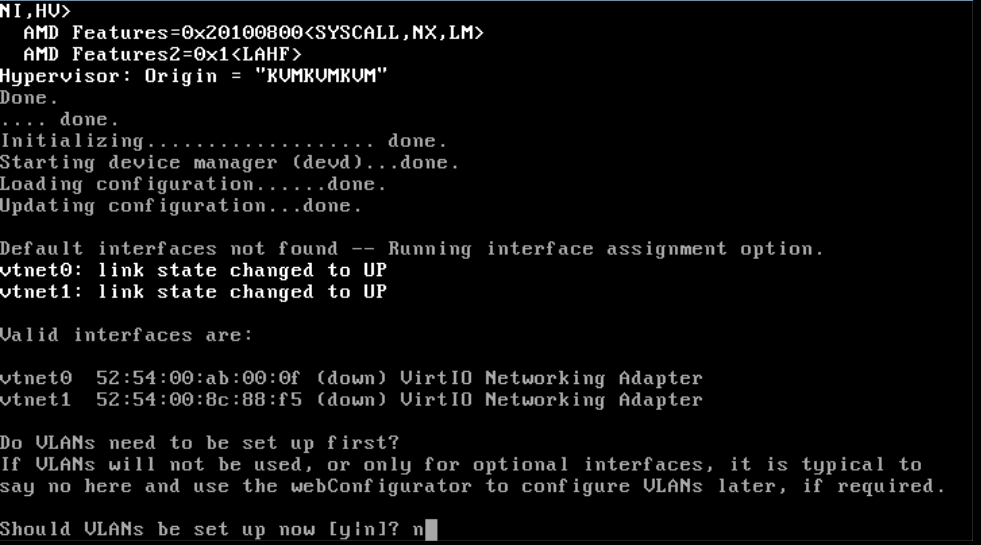 pfsense installation vlan