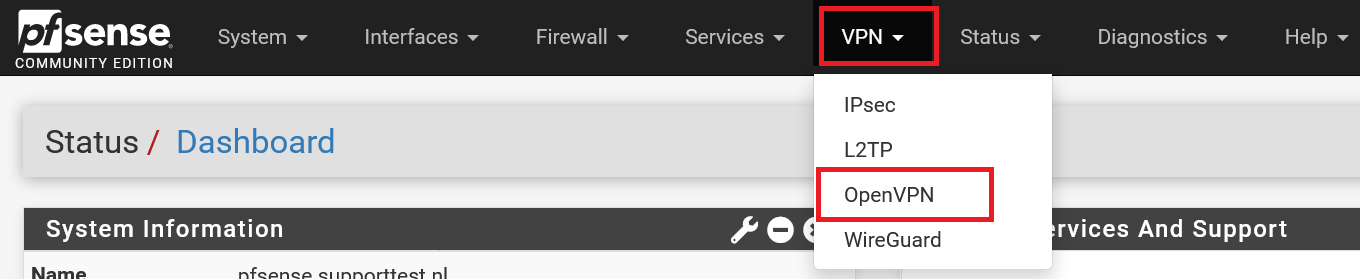 pfsense vpn openvpn