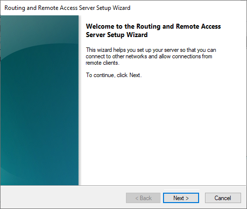 routing remote access wizard start