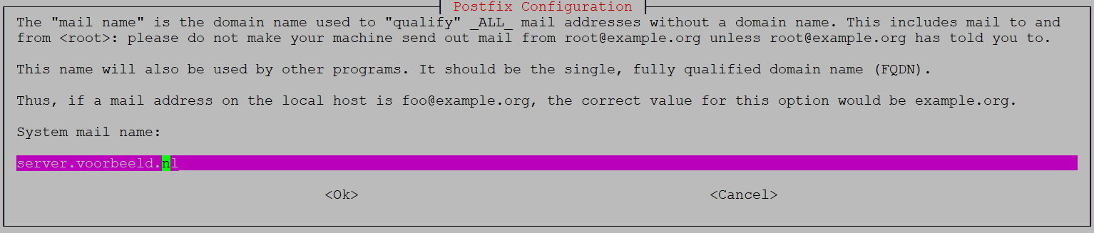 ubuntu postfix configuration mail name