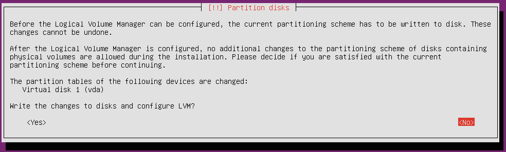 ubuntu18 installation write changes