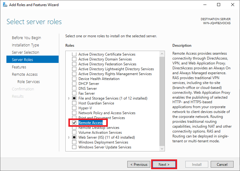 windows add role remote access