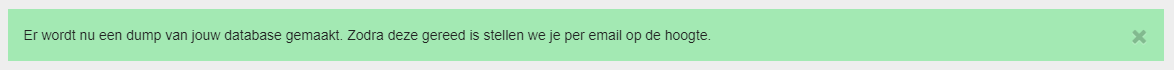 database dump melding