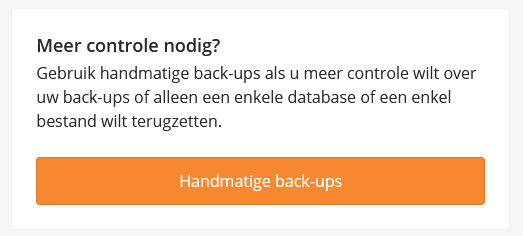 klik op herstellen naast de datum en het tijdstip waarvan je de back-up wilt herstellen