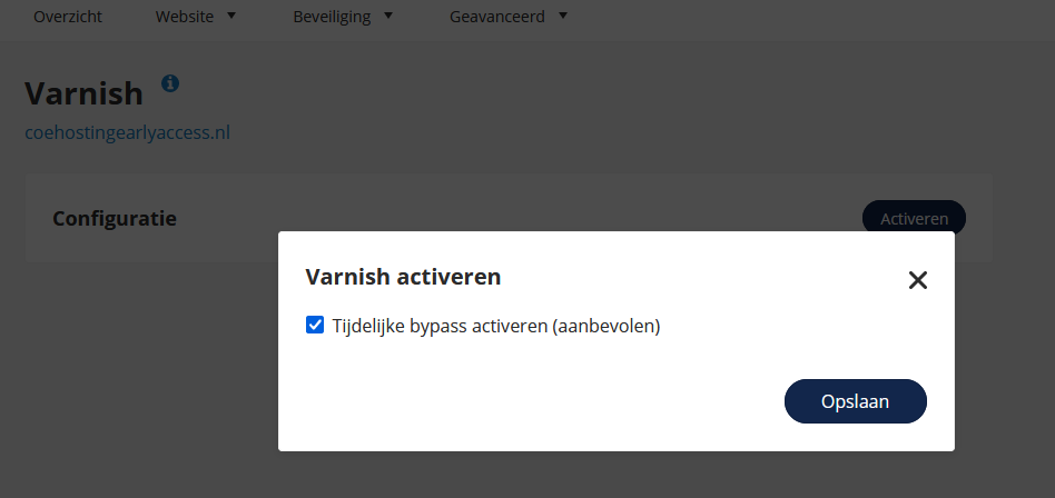 activeer Varnish