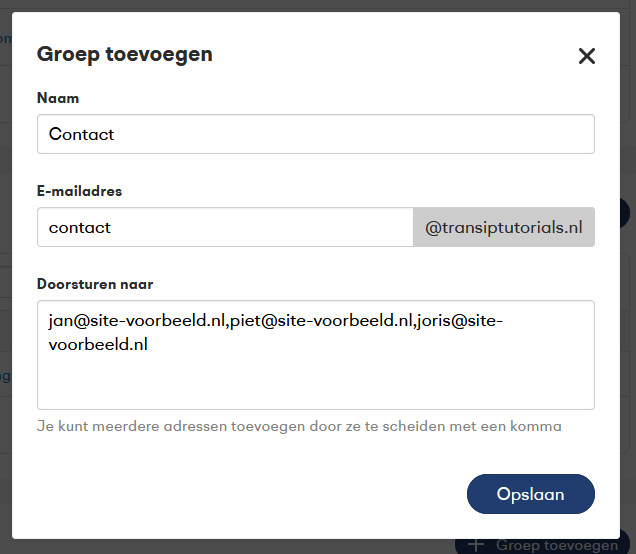 maak een emailgroep aan