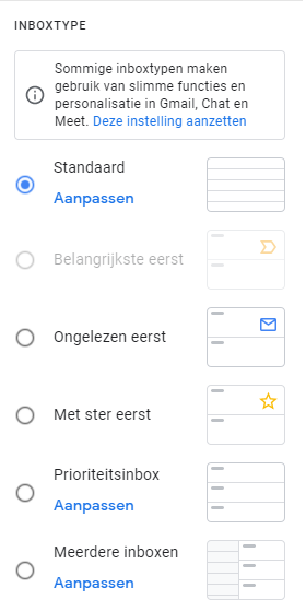 Ga naar Inboxtype