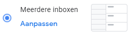 Klik op 'Meerdere inboxen' en daarna op 'Aanpassen'