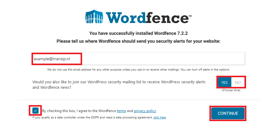 wordpress wordfence alerts