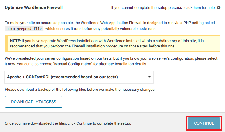 wordpress wordfence download htaccess