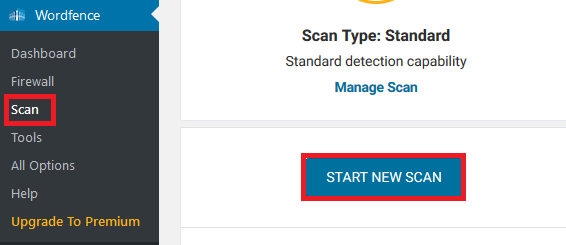 wordpress wordfence scan