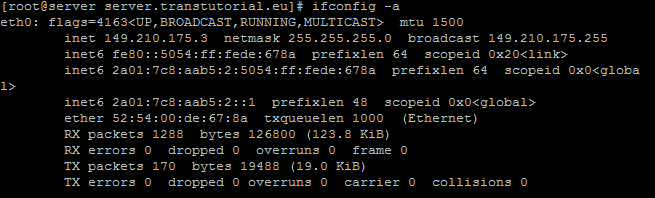 centos 7 ifconfig 