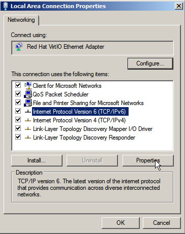 windows 2008 ipv6 ethernet properties