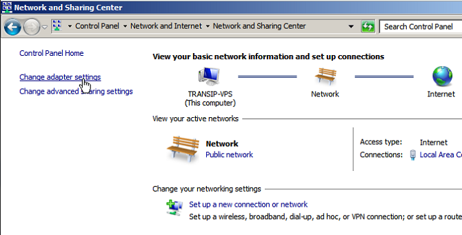 windows network sharing center